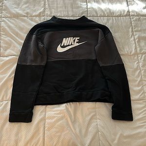 Nike black on grey sweatshirt.